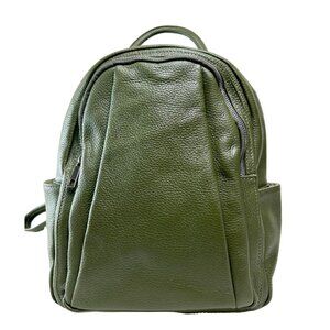 Ivan Troy Anta Green Women's Italian Leather Outdoor Travel Bag Zipper Backpack